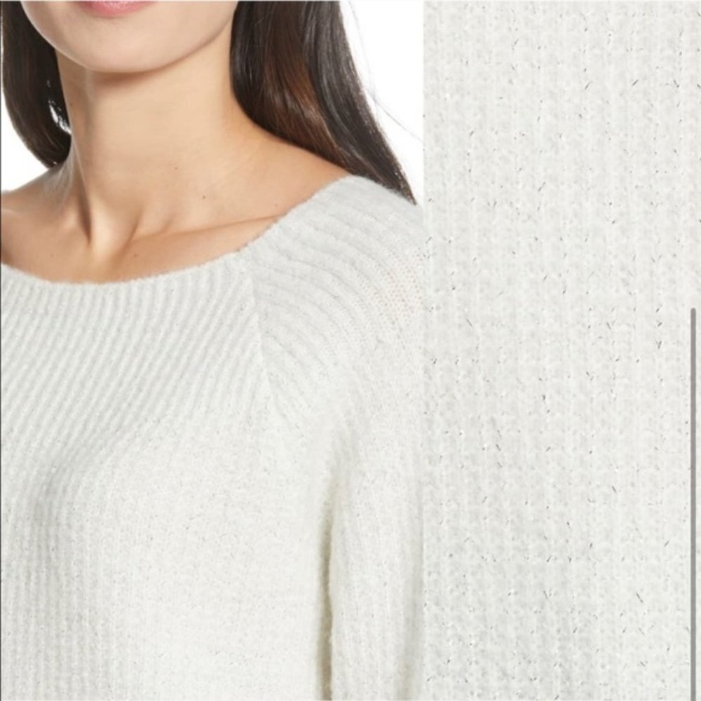 NWT Chelsea28 Metallic Ribbed Sweater - Picture 3 of 5
